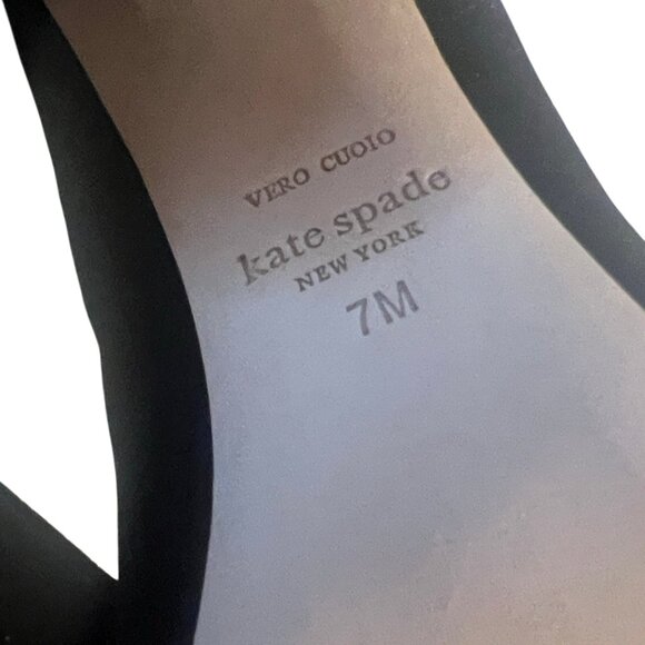 Kate Spade Sybil Black Velvet Rhinestone Block Heels Pumps Size 7 NIB - Picture 8 of 11